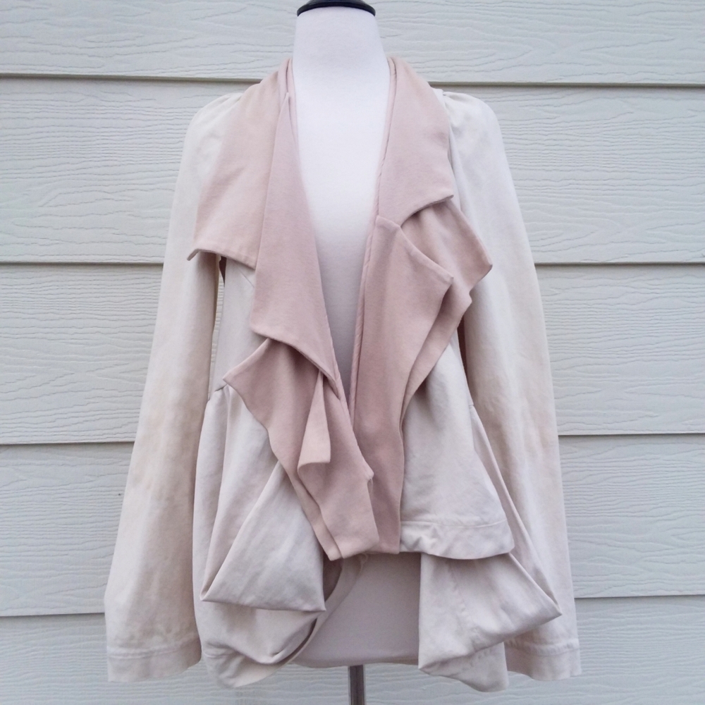 Preen by Thornton Bregazzi Tan Sweater Jacket Med